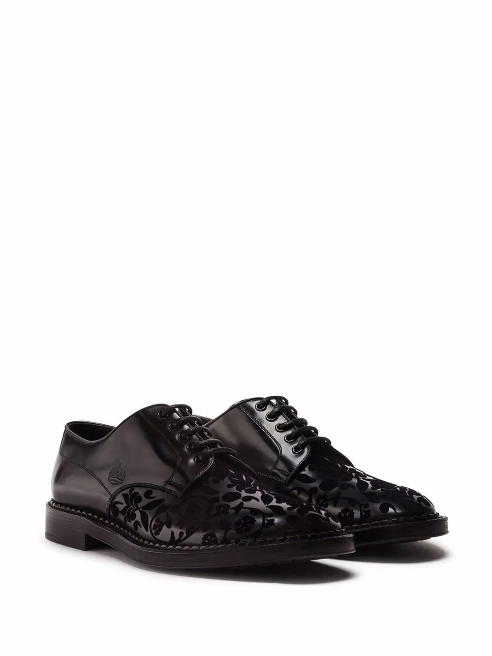 Dolce & Gabbana Derby schoenen met jacquard Zwart