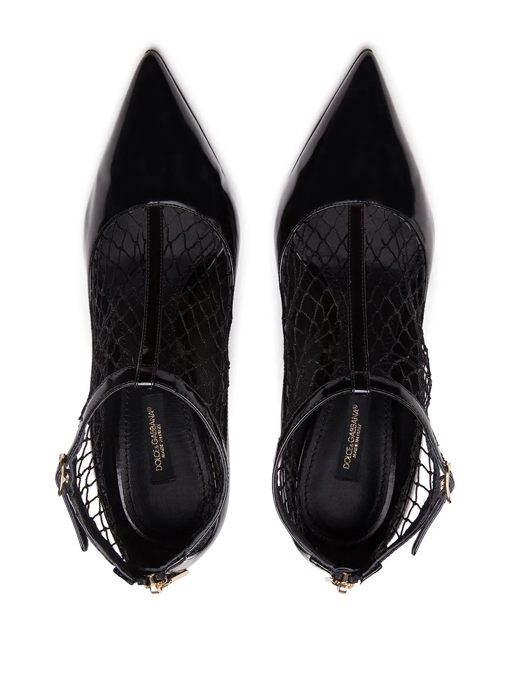 Shop Dolce & Gabbana Net Overlay Pumps In Black