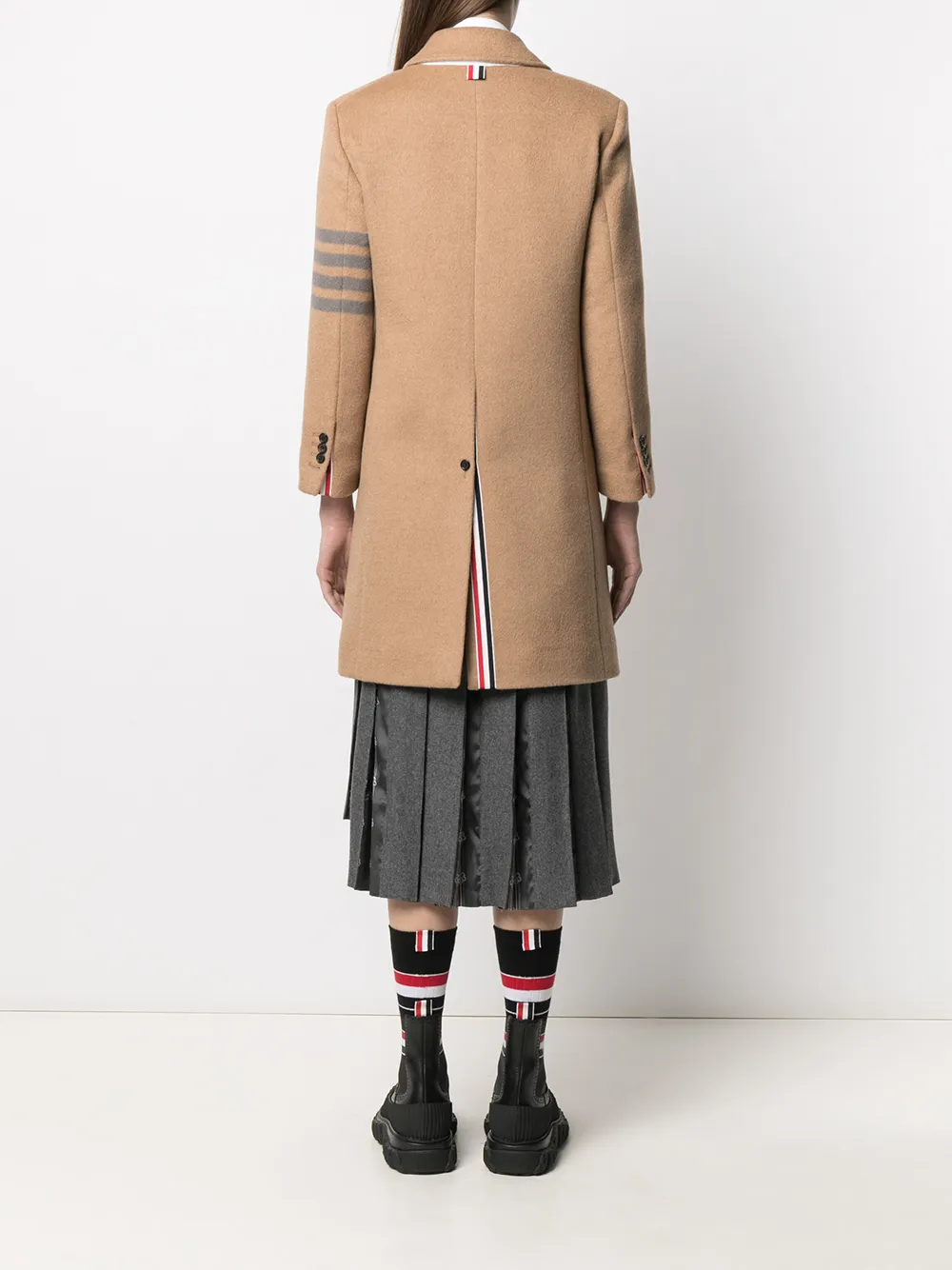 фото Thom browne пальто строгого кроя с полосками 4-bar
