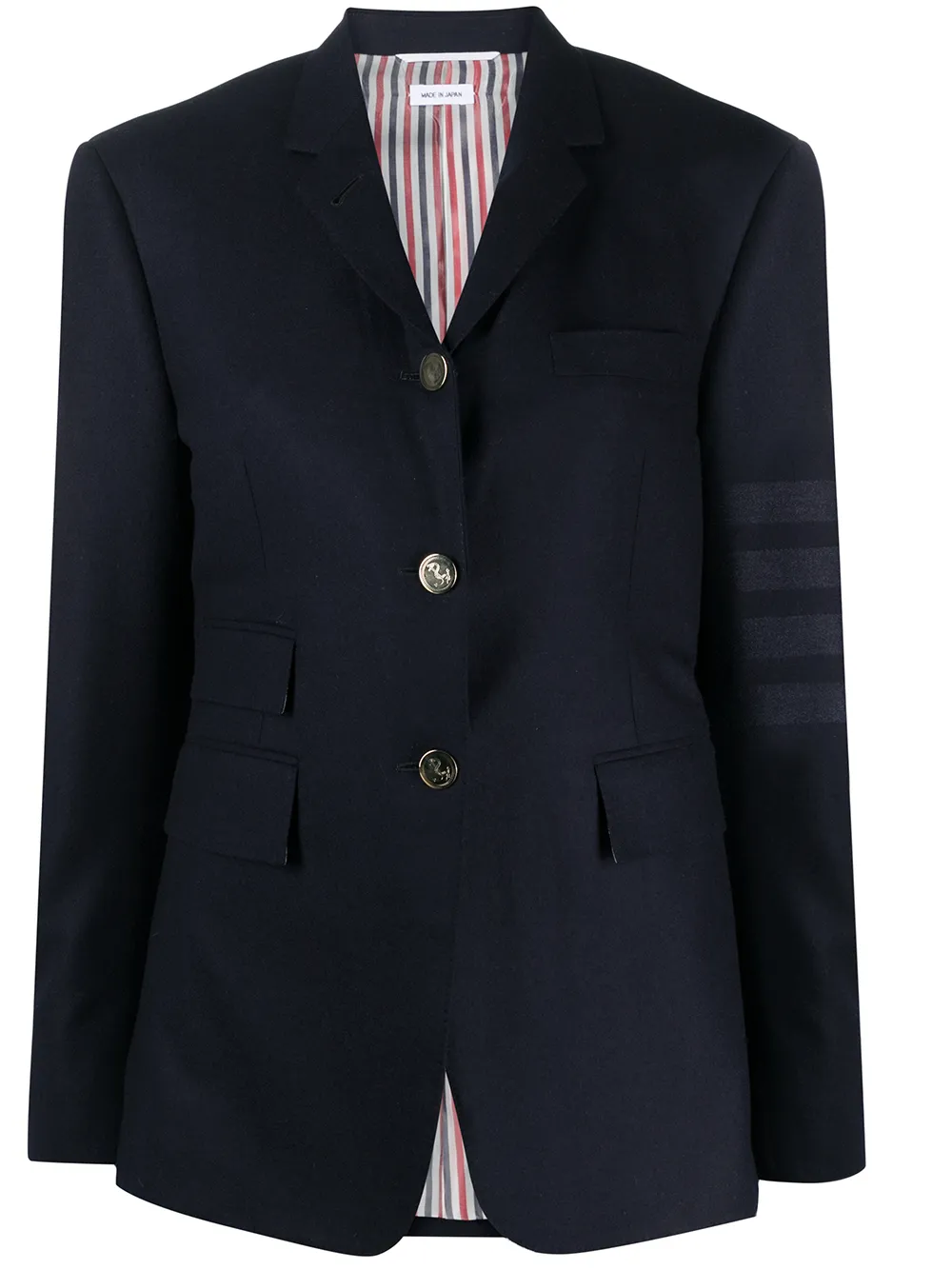 

Thom Browne four-bar stripe blazer - Blue