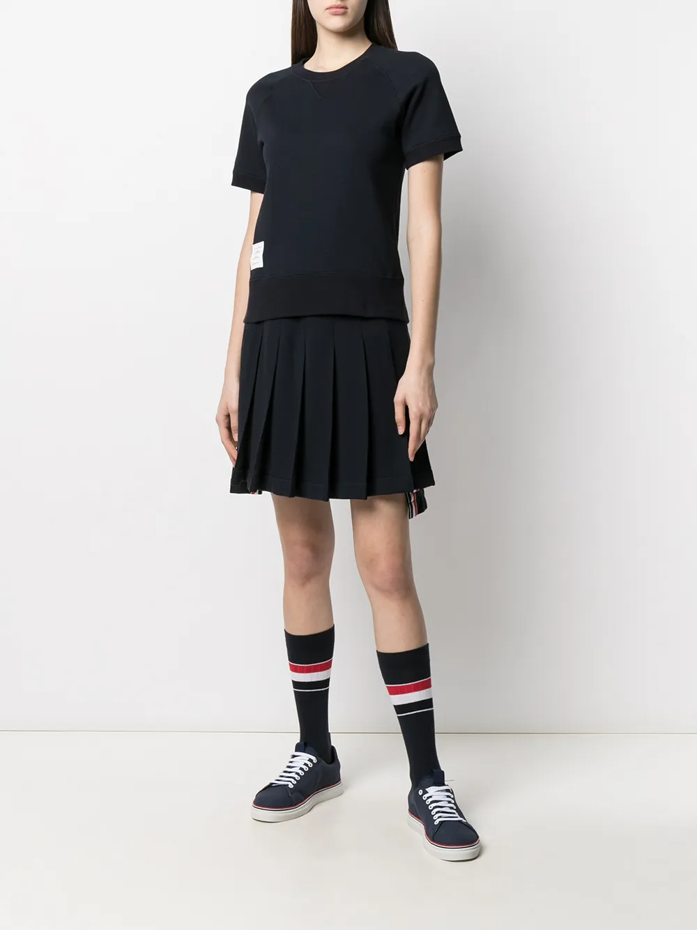 фото Thom browne юбка со складками и нашивкой-логотипом