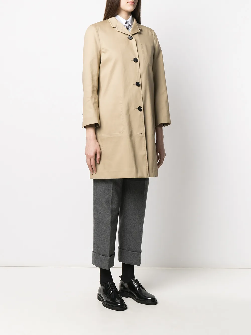 фото Thom browne однобортное пальто миди