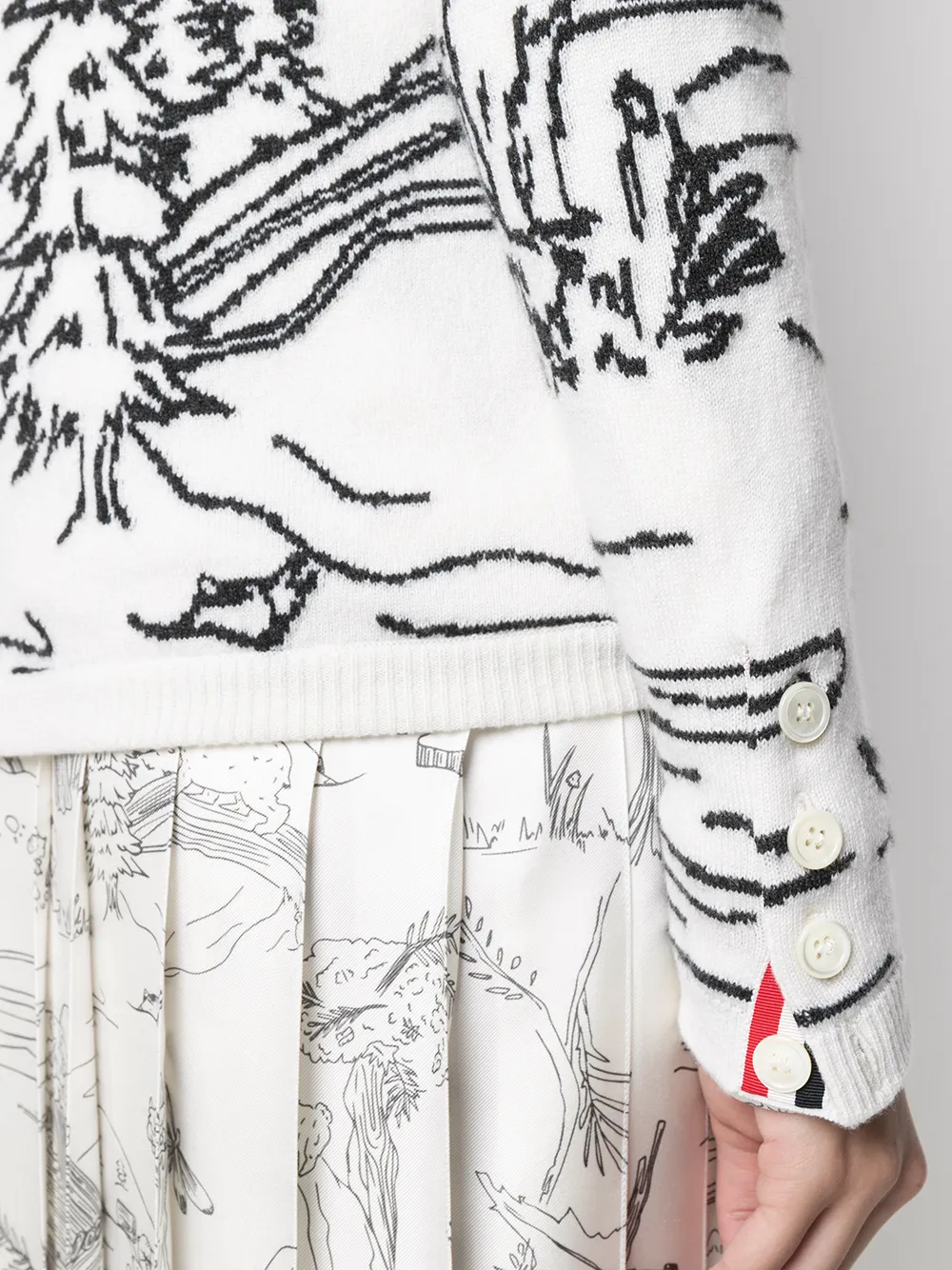 Thom Browne Intarsia vest Wit