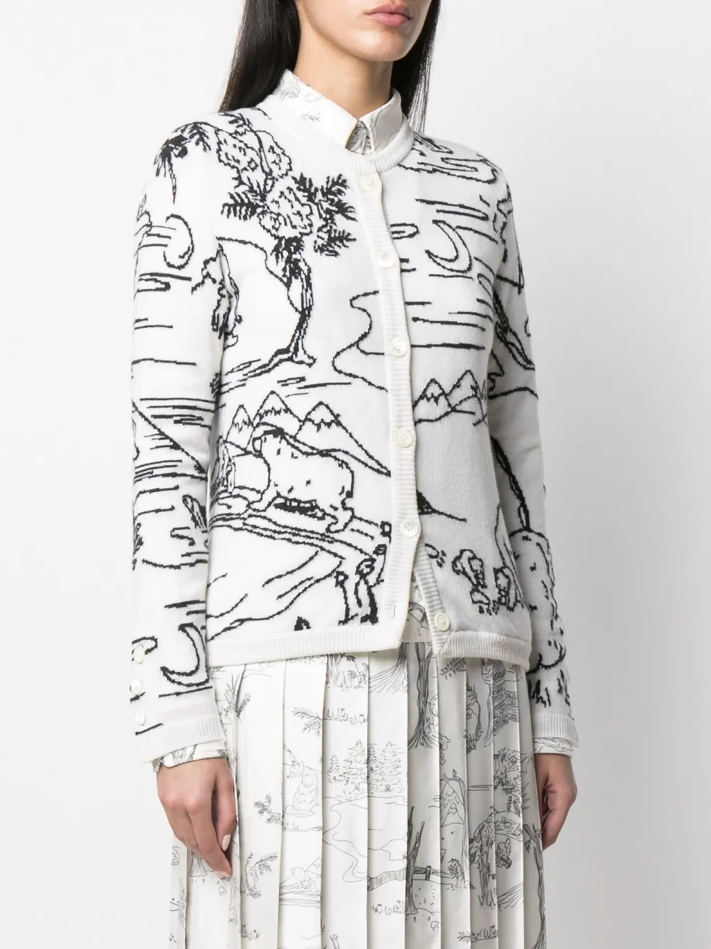 Thom Browne Intarsia vest Wit