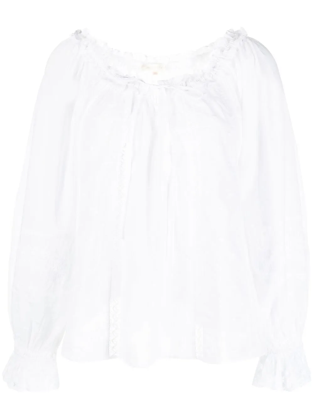 LoveShackFancy блузка Odina с вышивкой в горох