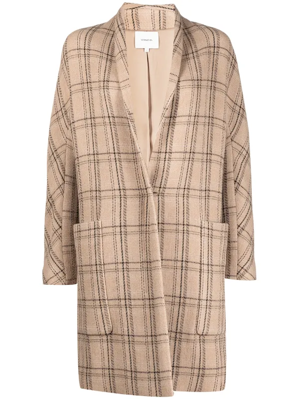 vince check coat