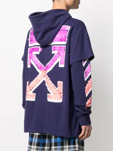 Arrows double-sleeve hoodie 