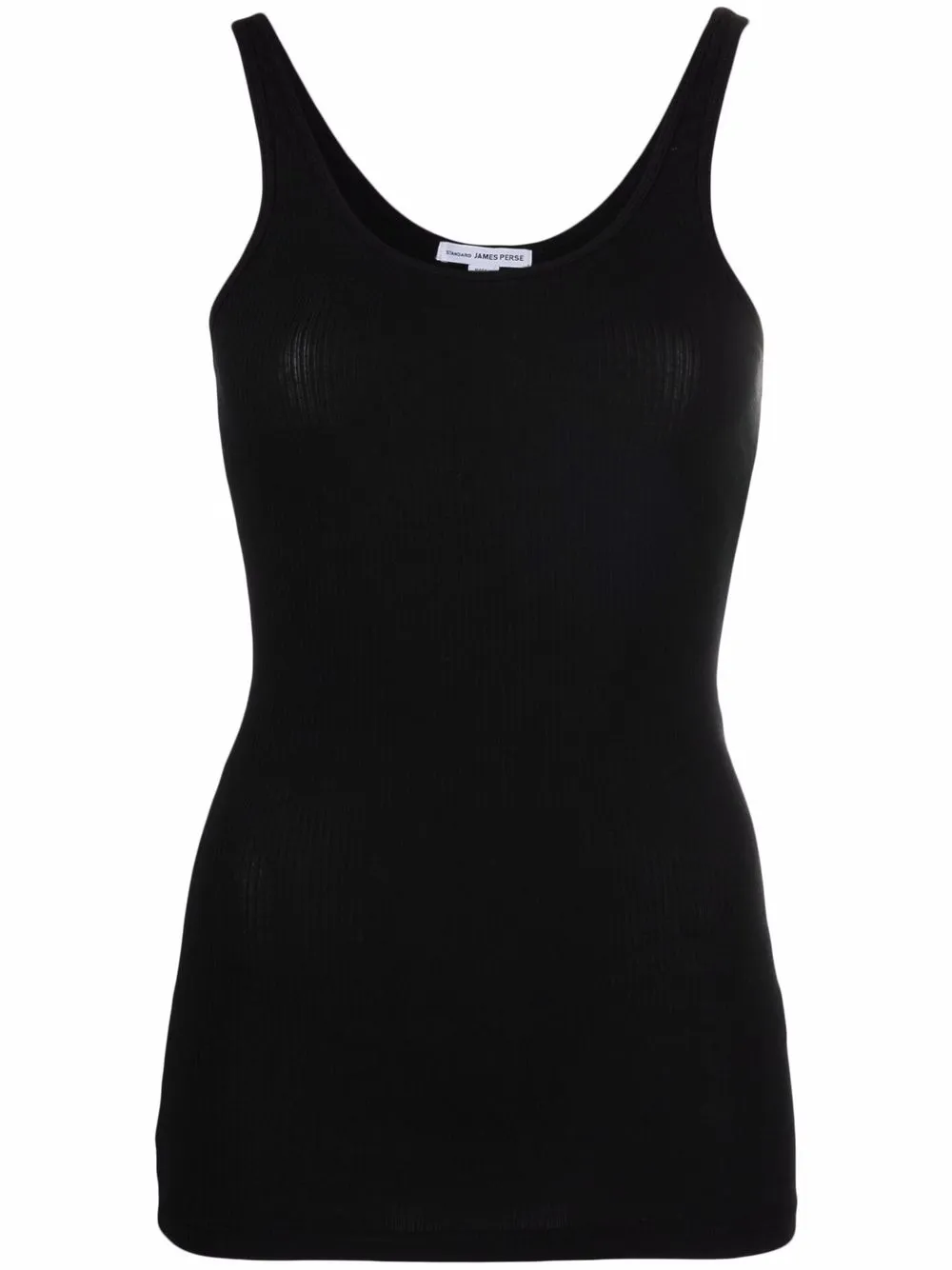 

James Perse camiseta con cuello en U - Negro