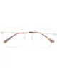 الصورة 1 من Moschino Eyewear نظارة بإطار كبير بتأثير صدف السلحفاة