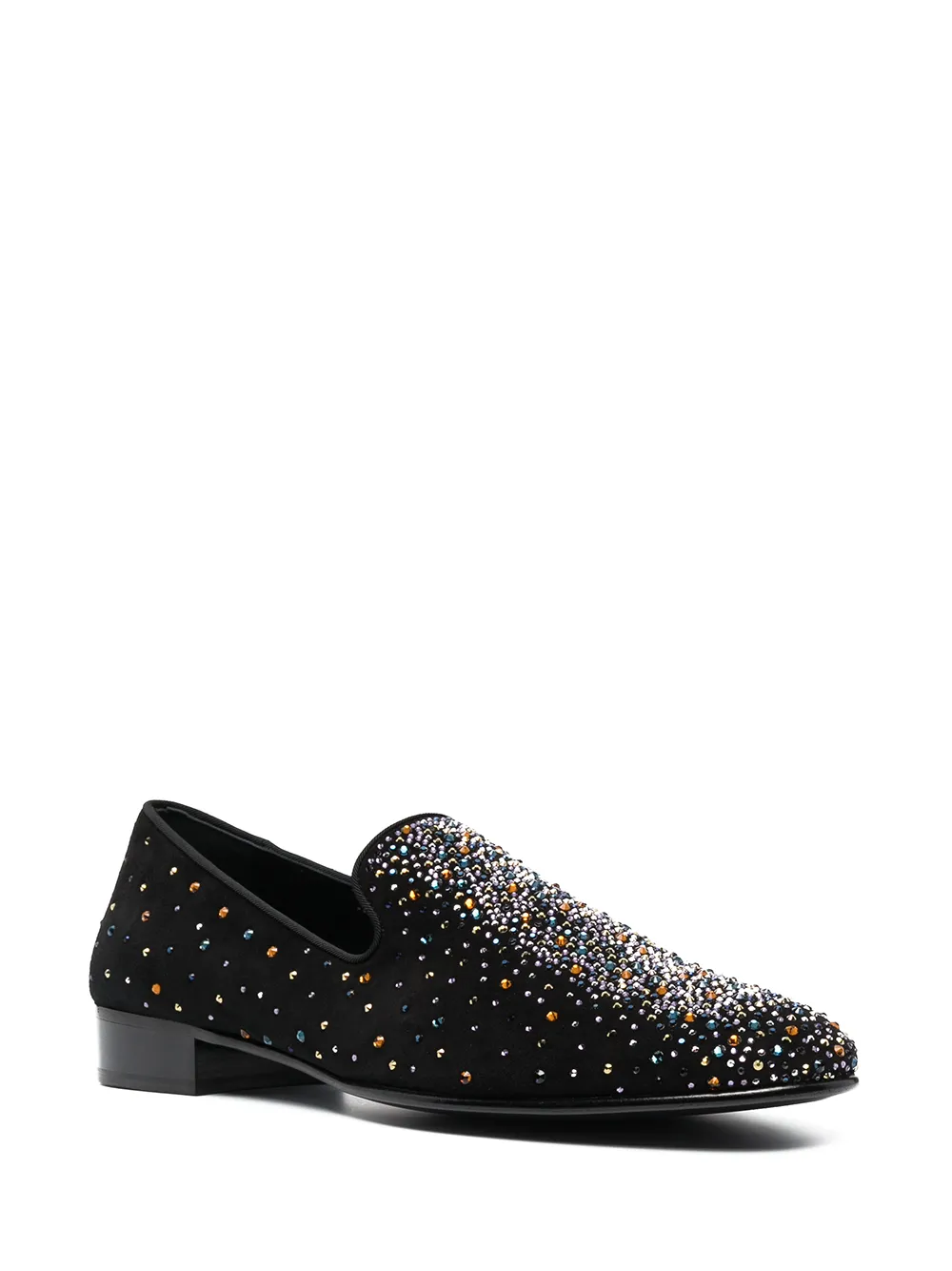 Giuseppe Zanotti Loafers verfraaid met kristallen - Zwart