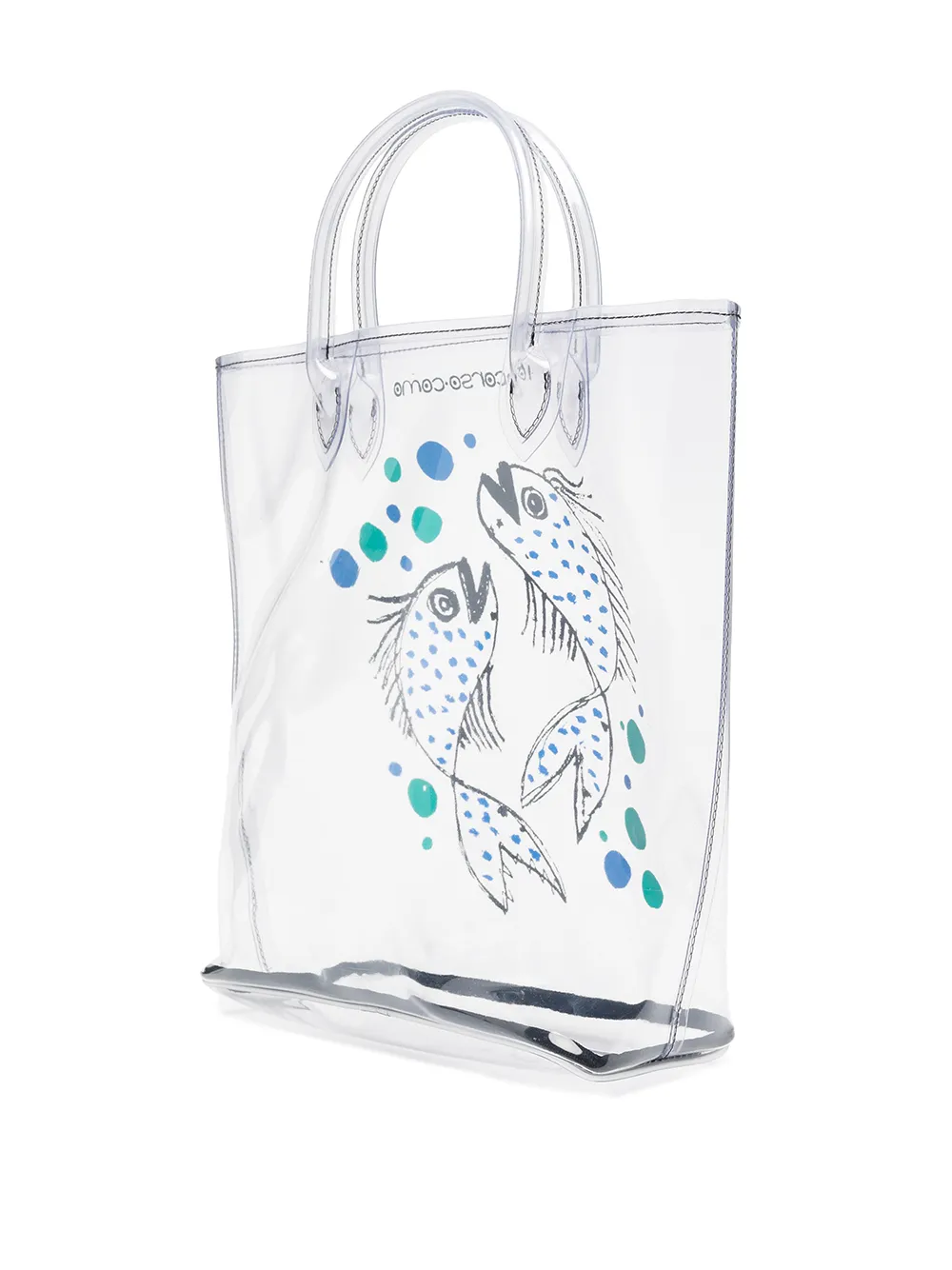 10 Corso Como Small Carp-print Transparent Tote Bag In Neutrals