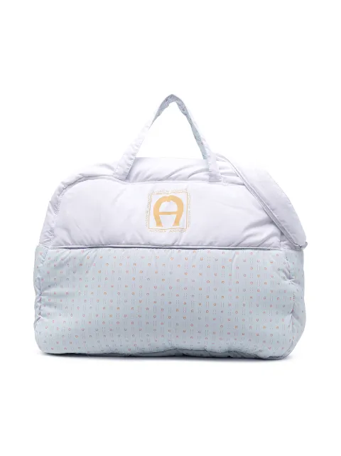 Aigner Kids logo-print cotton changing bag