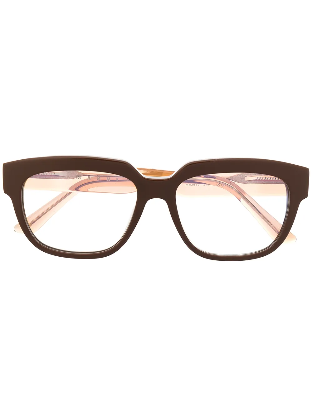 

Marni Eyewear lentes con diseño de dos tonos en el armazón - Marrón