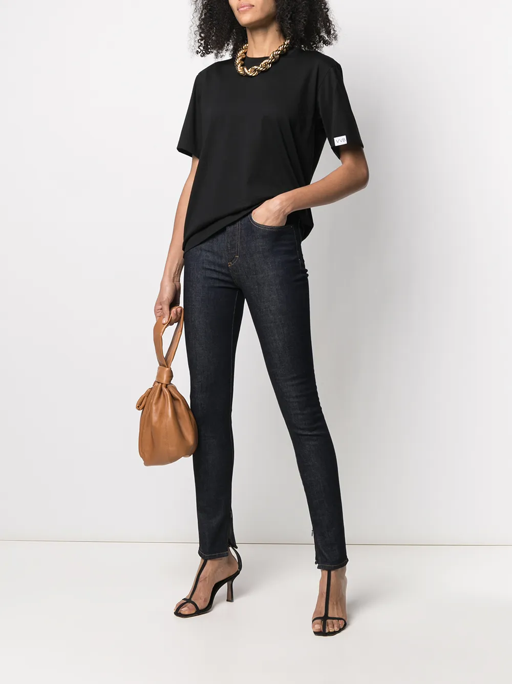 Victoria Victoria Beckham Ruimvallend T-shirt - Zwart