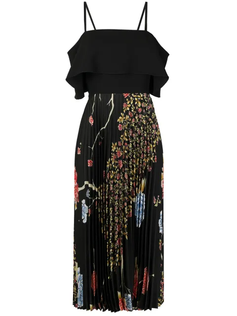 Victoria Victoria Beckham floral-print pleated dress 
