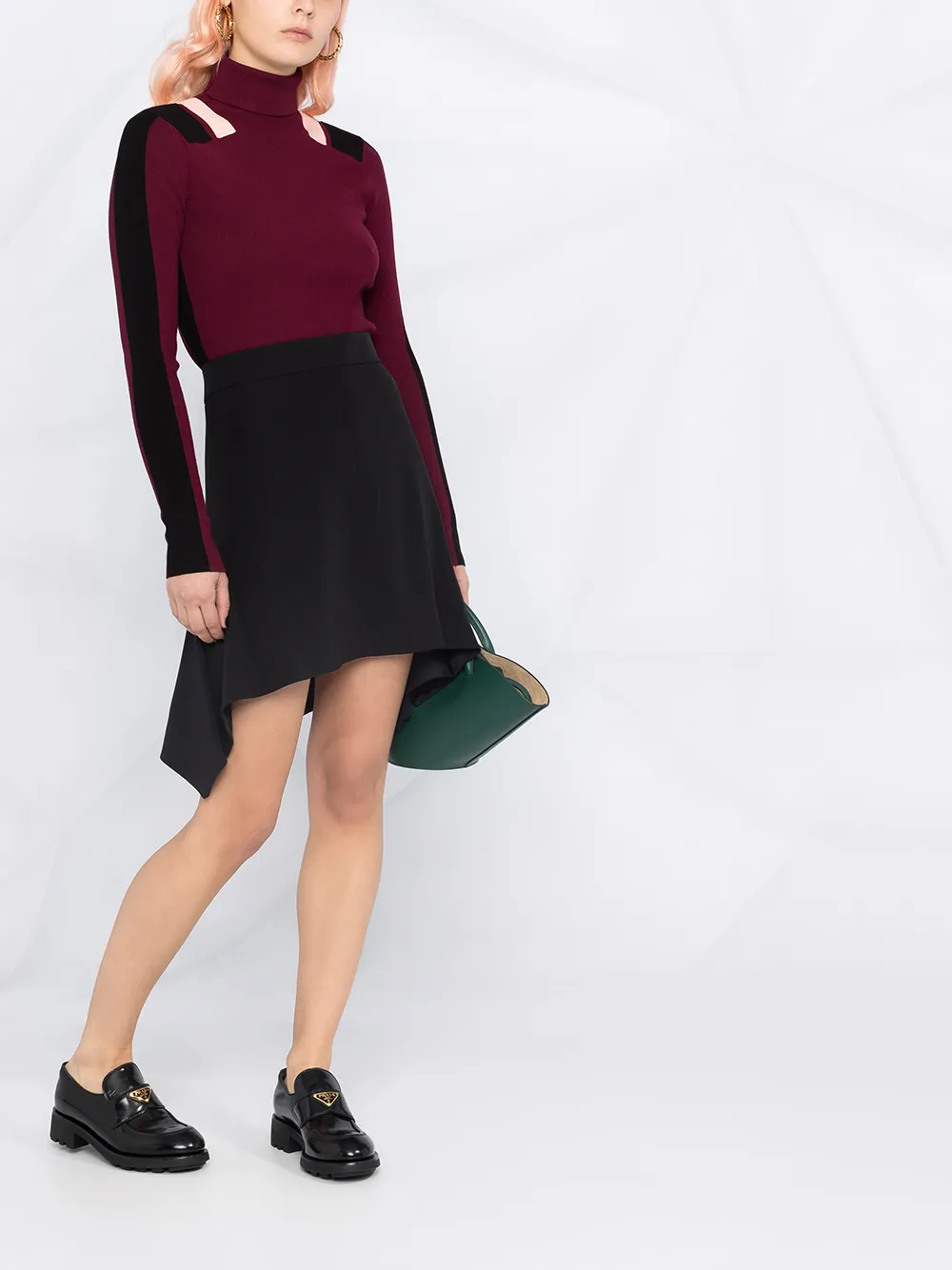 Victoria Victoria Beckham Asymmetrische rok - Zwart