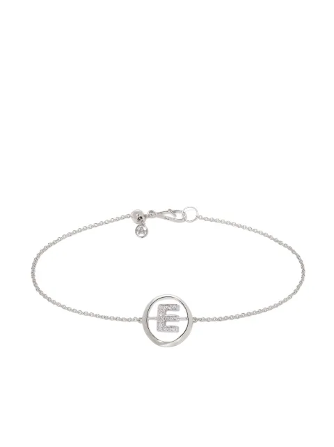 Annoushka 18kt white gold diamond Initial E bracelet