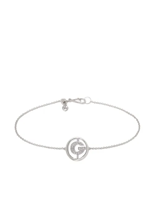 Bracelet en or blanc 18ct à initiale G ornée de diamants - Annoushka - Modalova