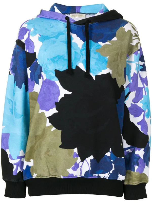 floral print hoodie