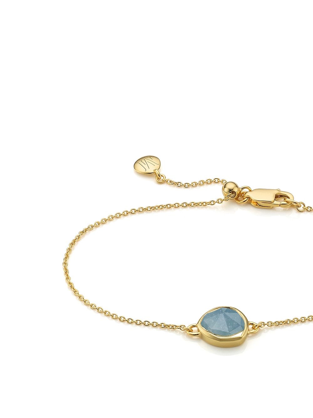 Shop Monica Vinader 18kt Gold Vermeil Siren Fine-chain Bracelet