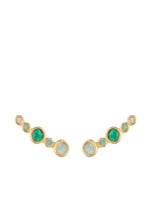 Monica Vinader aretes Nugget en oro vermeil de 18kt con detalles