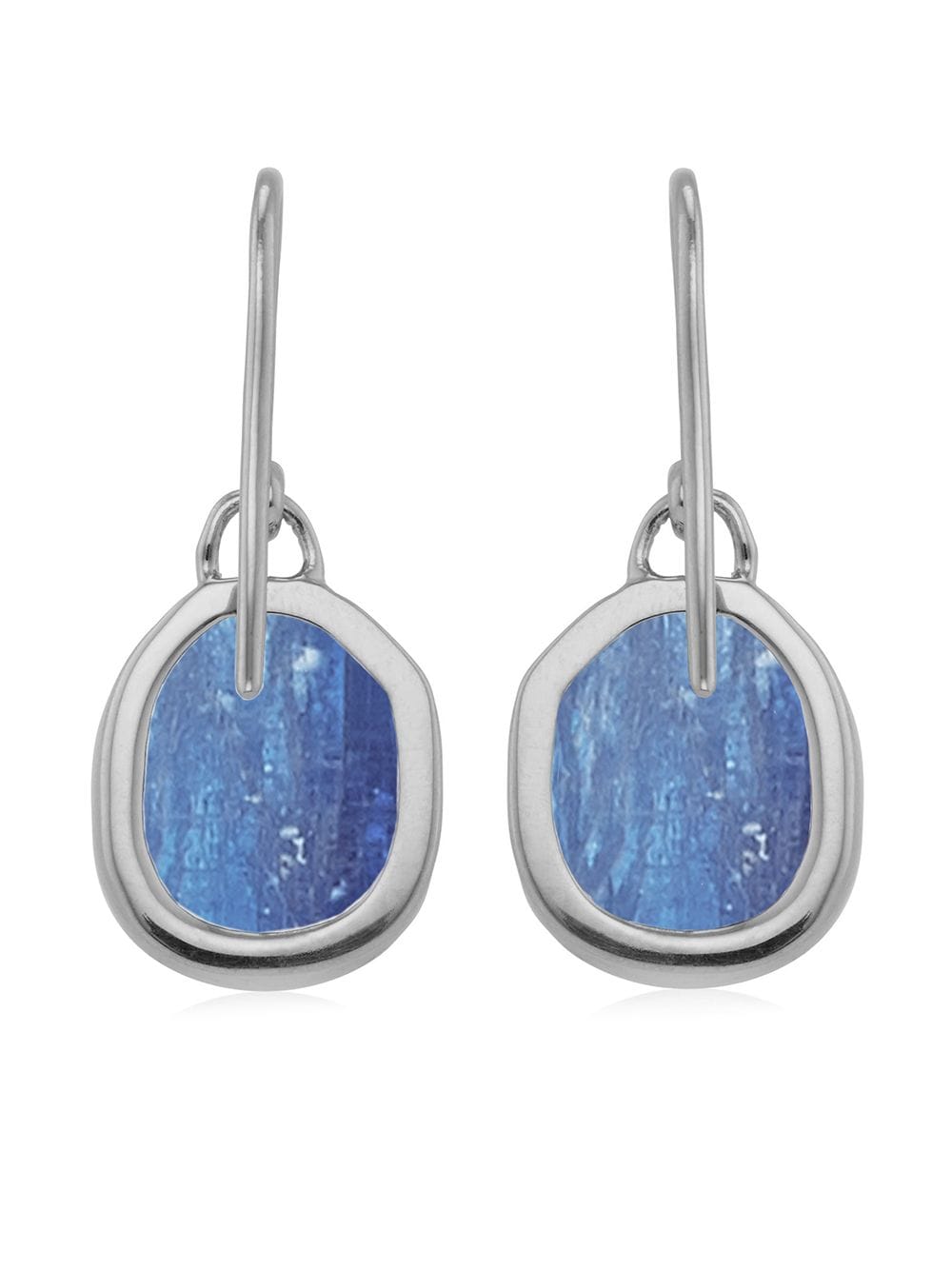 Shop Monica Vinader Siren Wire Drop Earrings In Silver