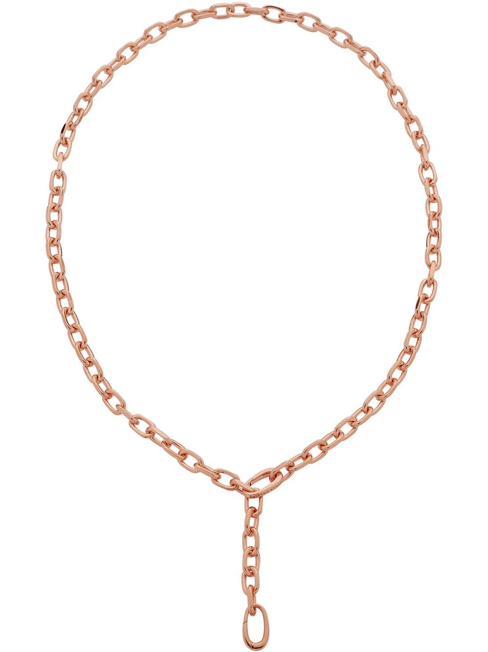 Shop Monica Vinader Alta Capture Mini Link Necklace In Pink