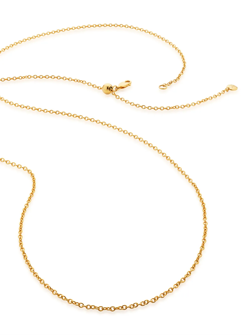 Monica Vinader 32 Inch Adjustable Rolo Chain In Gold