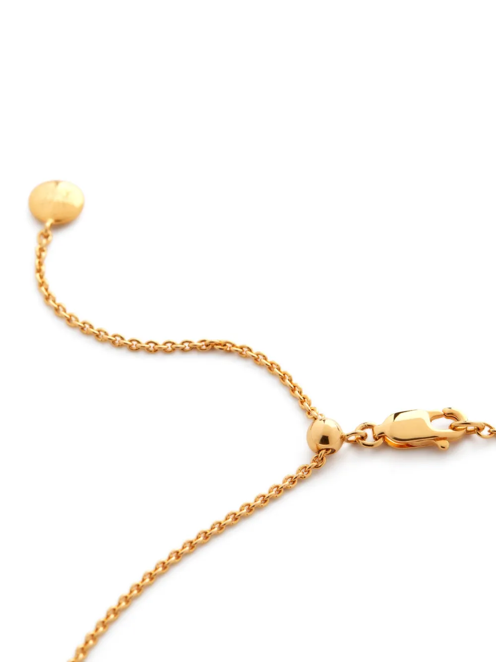 Monica Vinader Riva Crystal-embellished Necklace In Gold