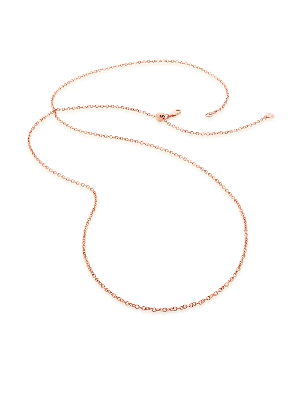 

Monica Vinader cadena tipo rolo de 81cm - Rosado