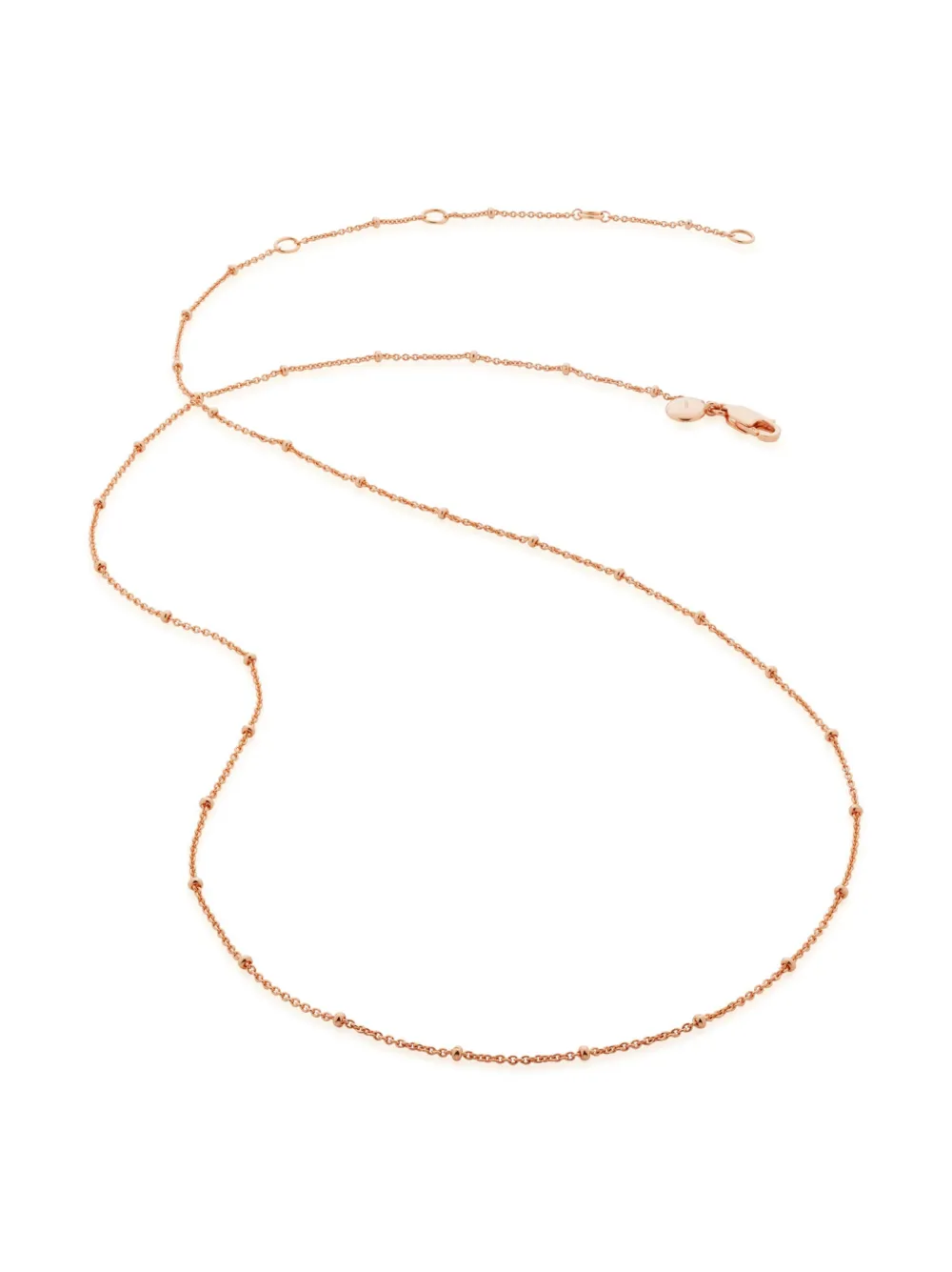 Monica Vinader bead-embellished cable-link chain necklace - Roze