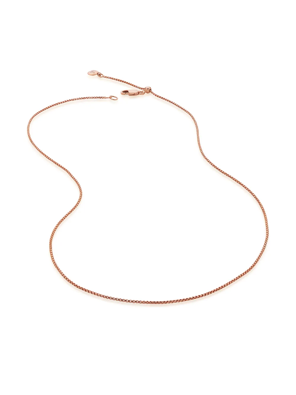 

Monica Vinader 18"/46cm fine oval box chain - Pink