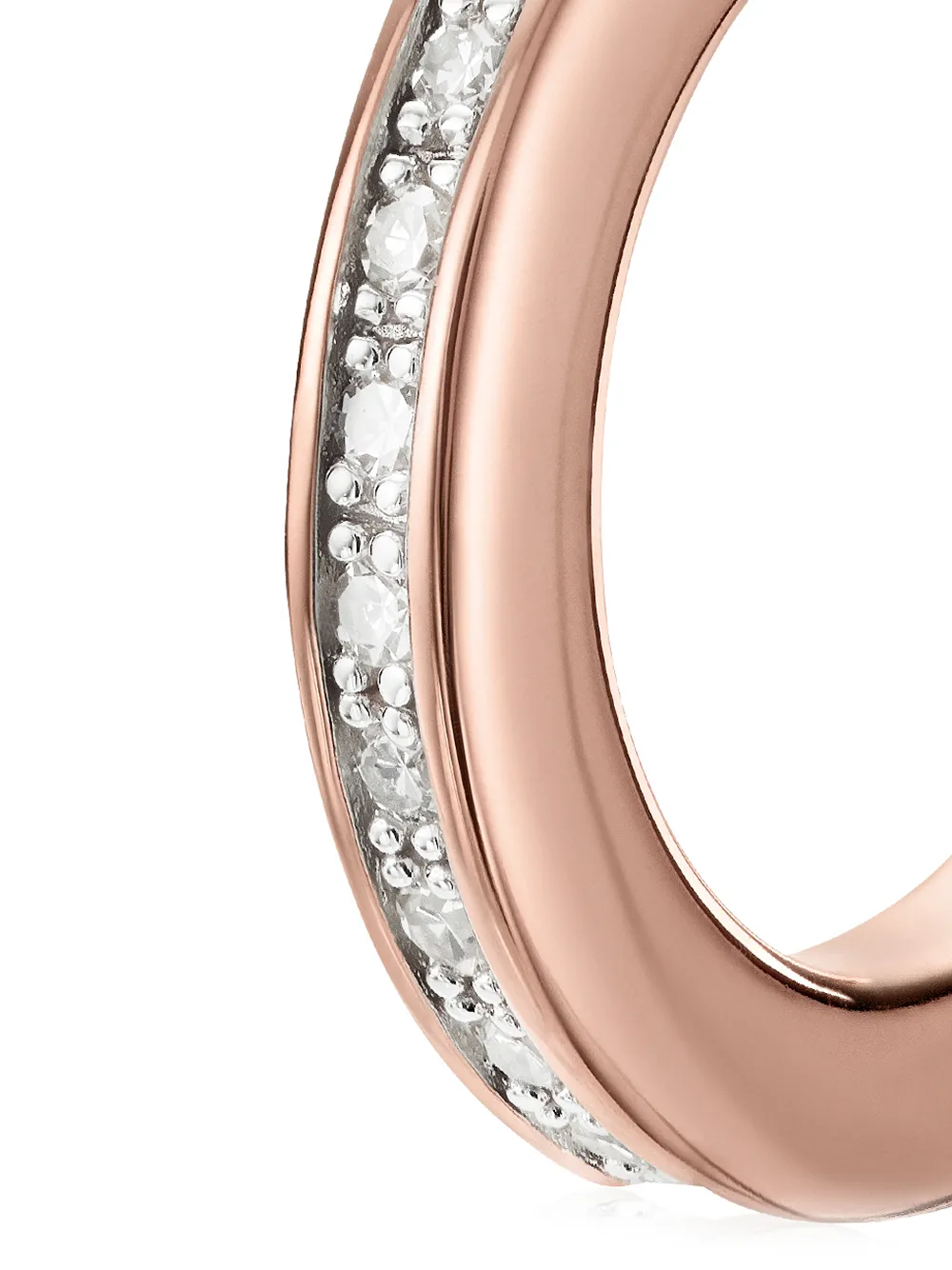 Monica Vinader Oorcuff met diamant - Roze