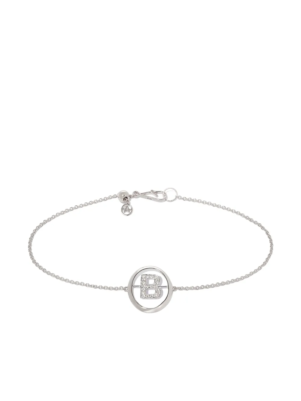 Annoushka 18kt white gold diamond Initial B bracelet - Silver