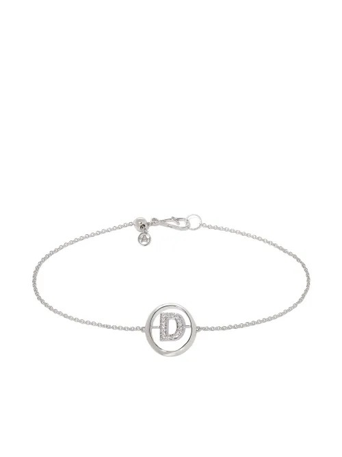 Bracelet en or blanc 18ct à initiale D ornée de diamants - Annoushka - Modalova