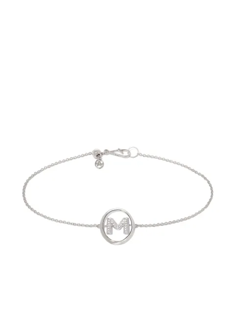 Annoushka pulsera Initial M en oro blanco de 18kt y diamantes
