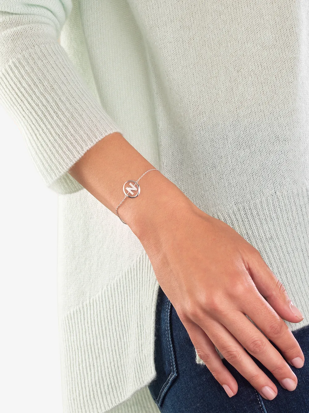Annoushka Armband met letter N - Zilver