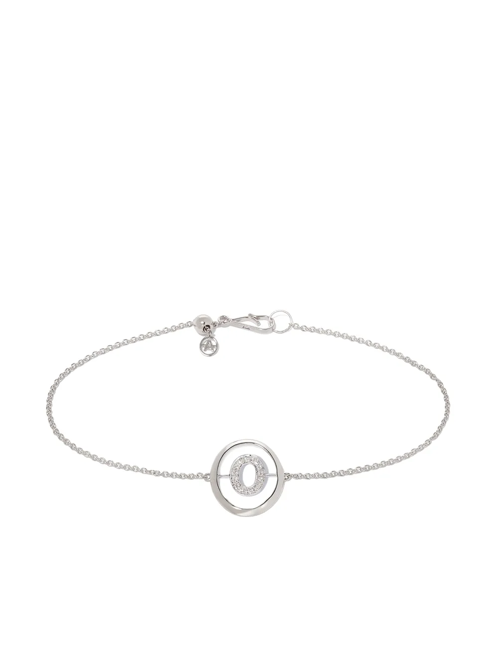 

Annoushka 18kt white gold diamond Initial O bracelet - Silver
