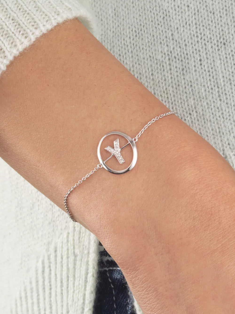 Annoushka Armband met letter Y - Zilver
