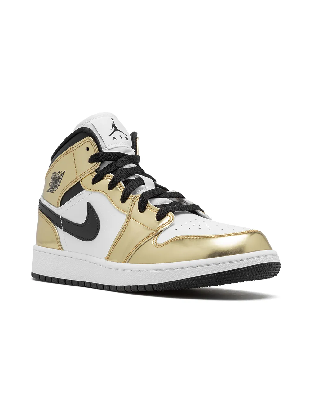 Jordan Kids Air Jordan 1 Retro High OG Black Metallic Gold Sneakers -  Farfetch