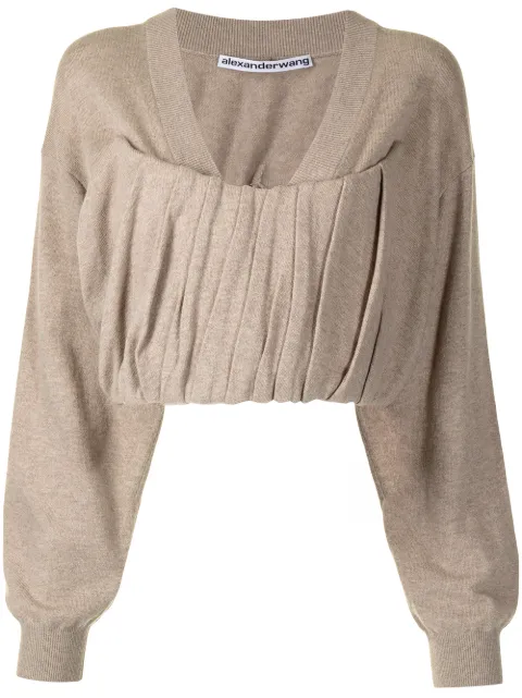 Alexander Wang draped cropped jumper