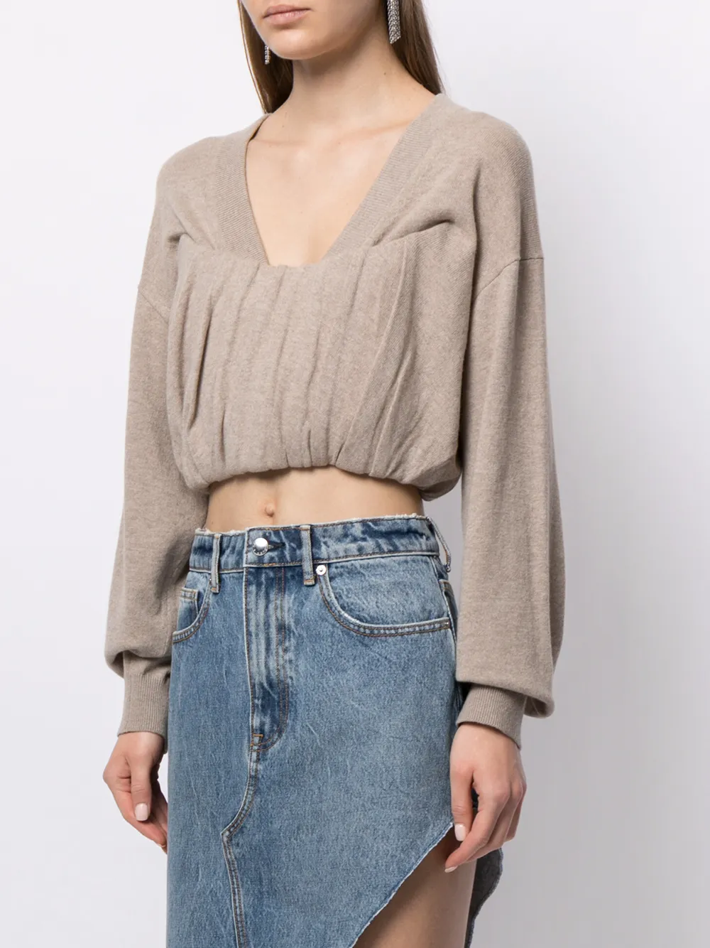 draped cropped jumper