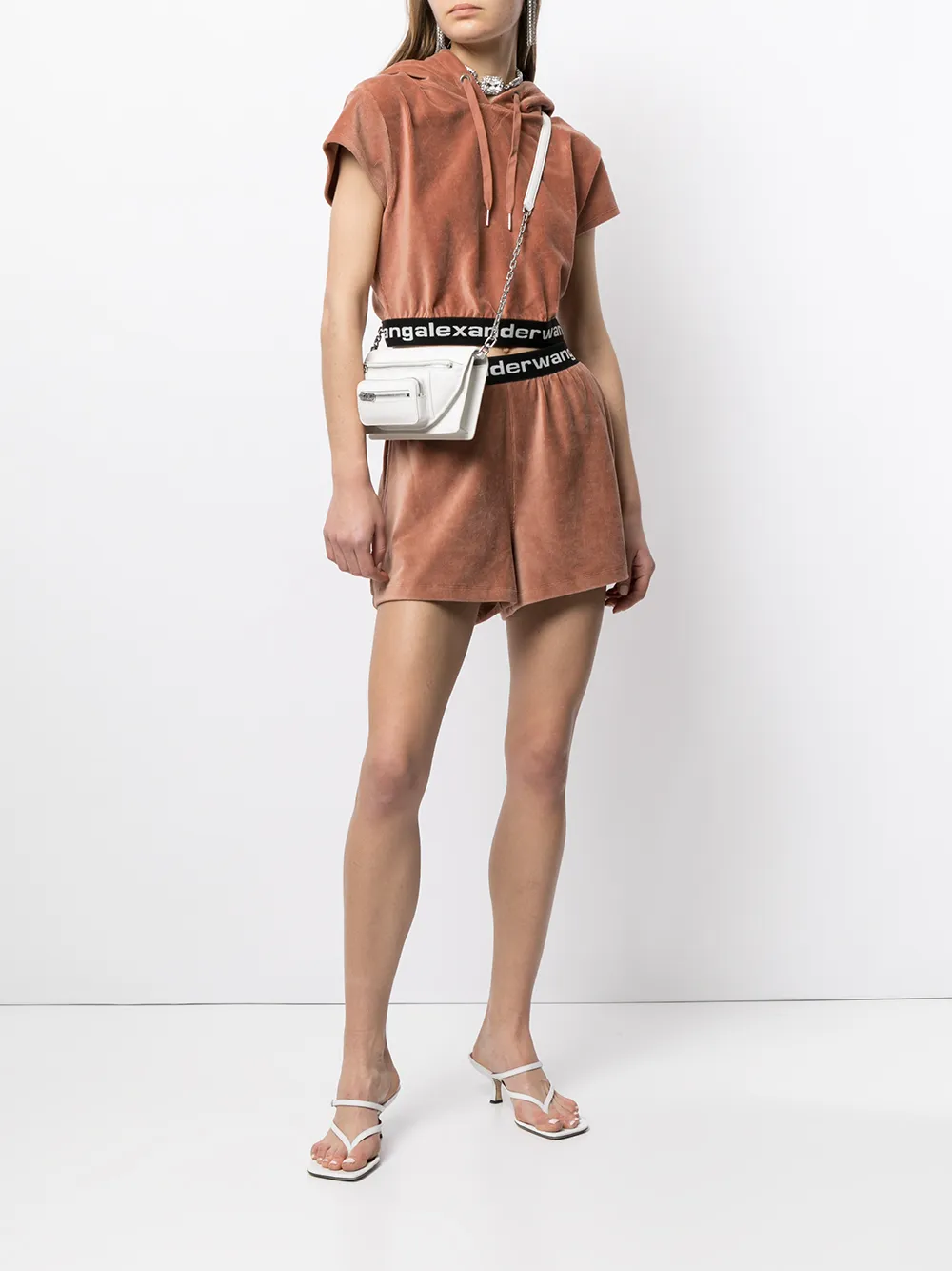фото Alexander wang вельветовые шорты с логотипом