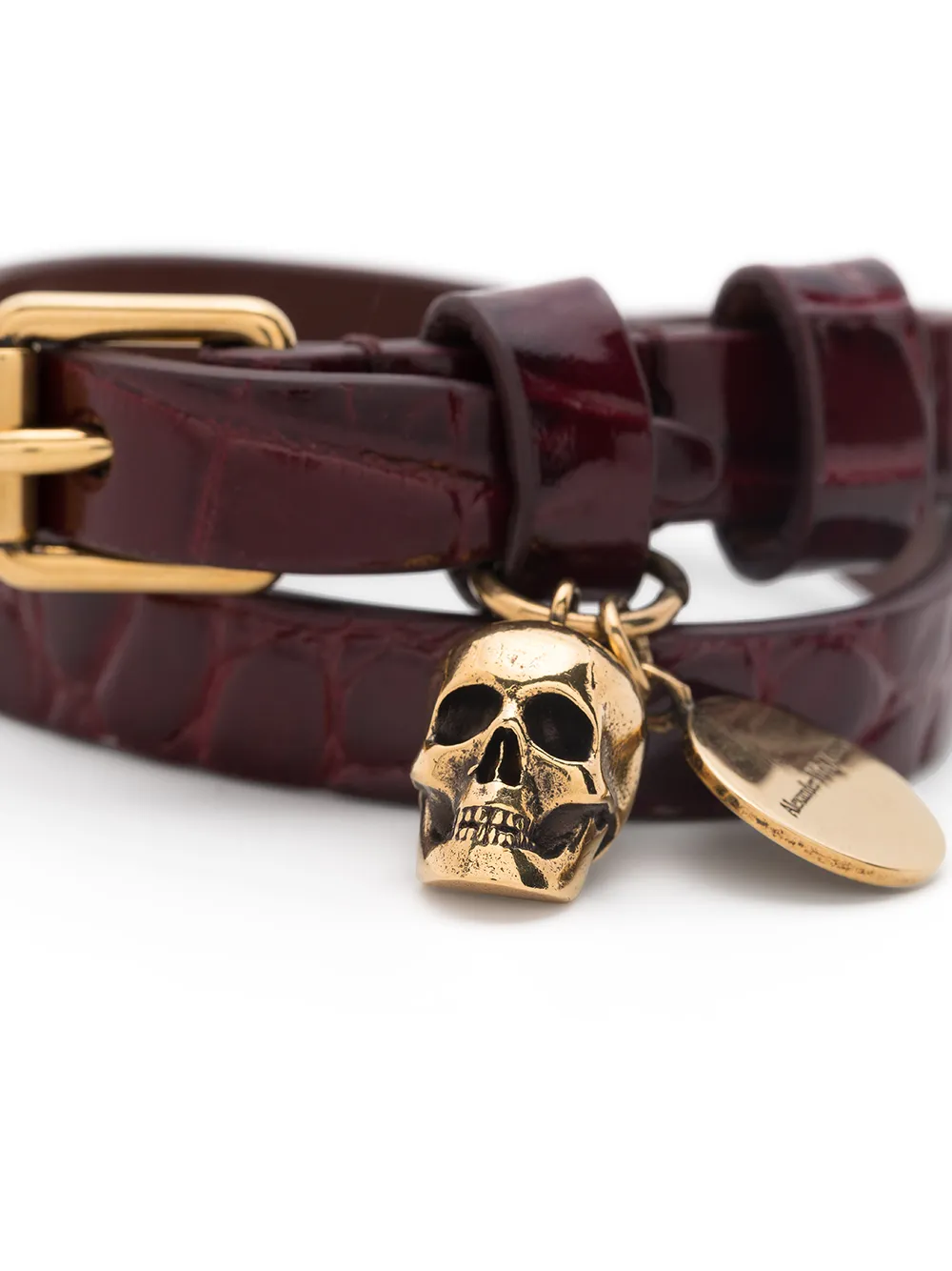 фото Alexander mcqueen браслет с декором skull