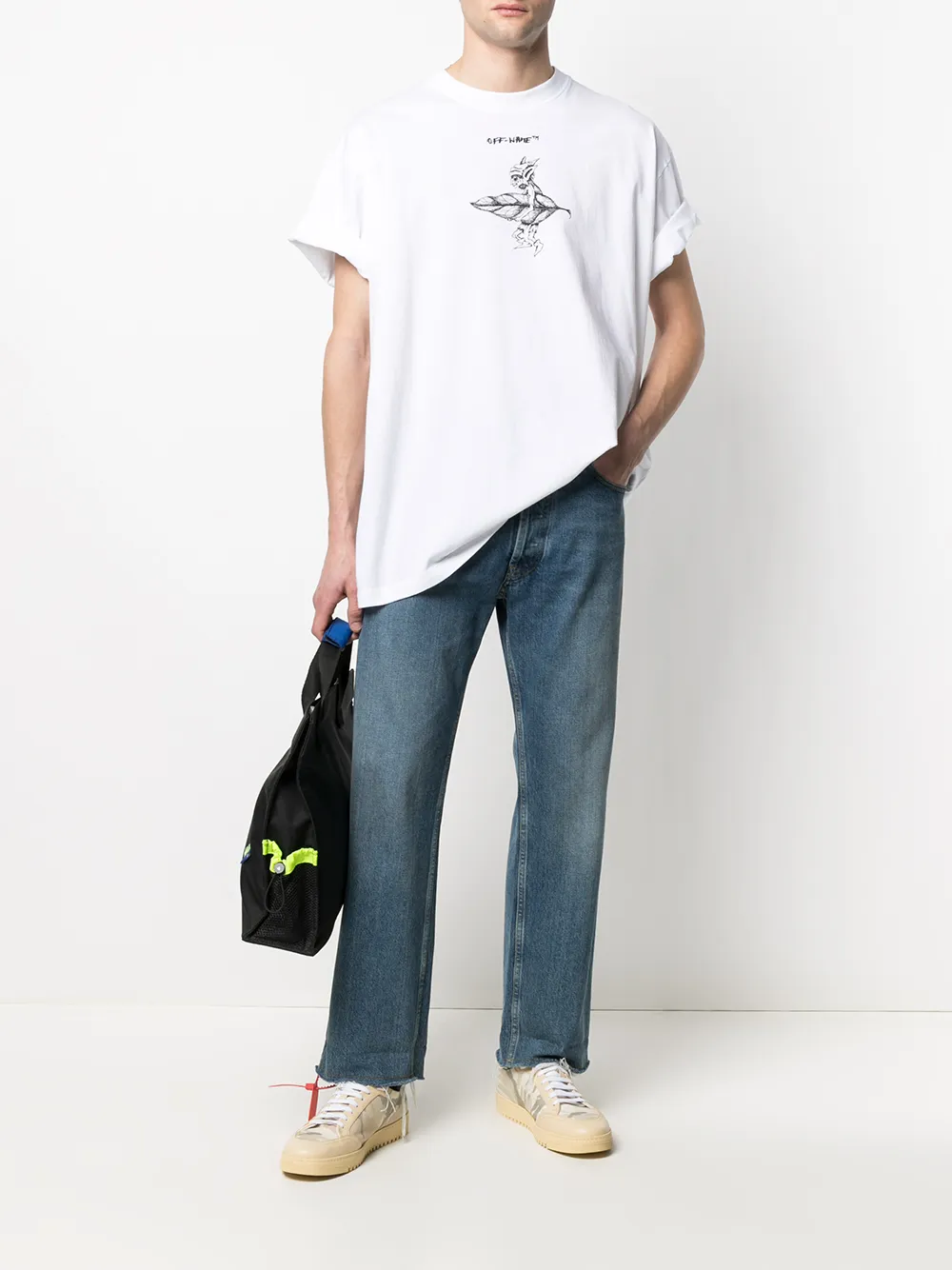 фото Off-white футболка с графичным принтом