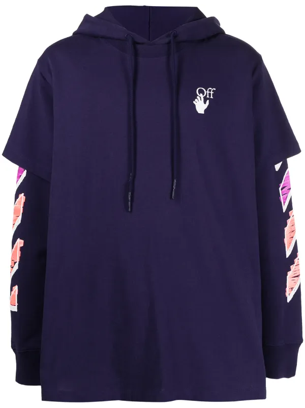 off white purple hoodie