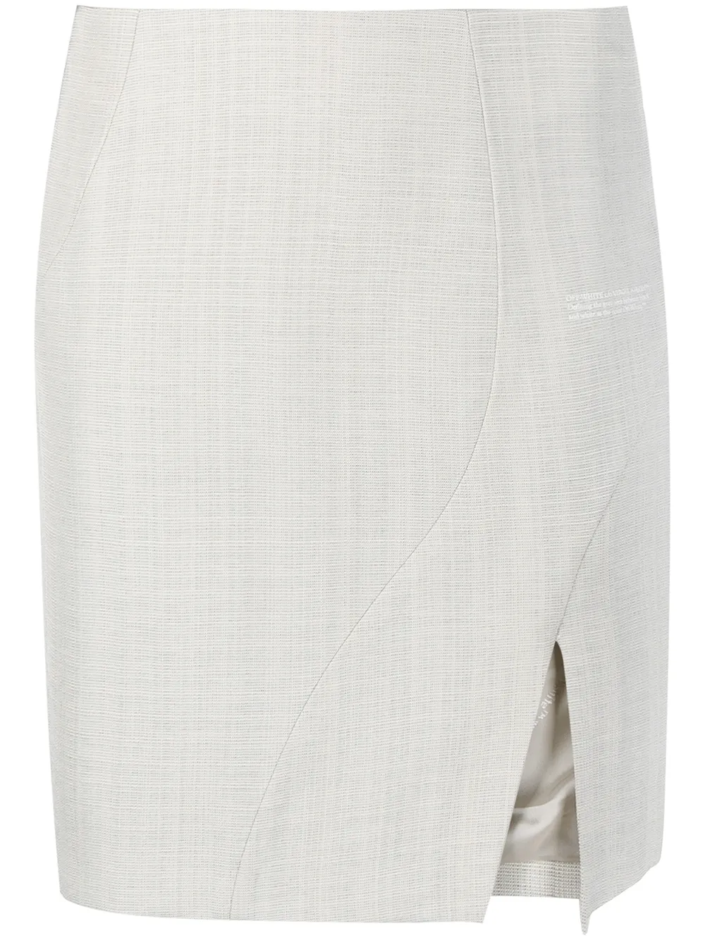 

Off-White falda con abertura en la parte delantera - Gris