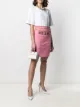 Image 2 of Moschino logo belt quilted pencil skirt