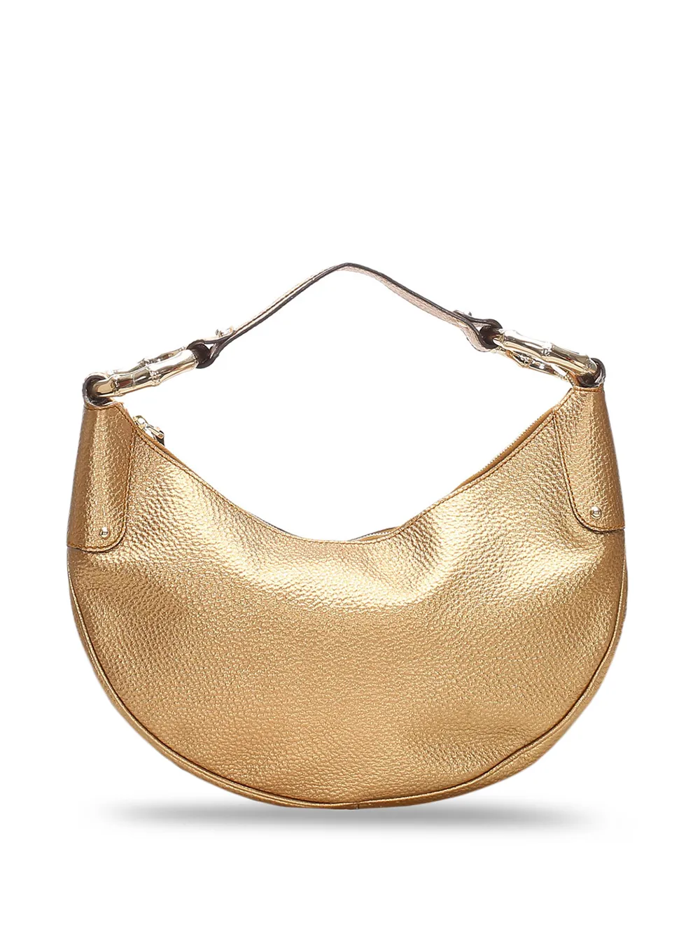 фото Gucci pre-owned сумка-тоут bamboo с эффектом металлик