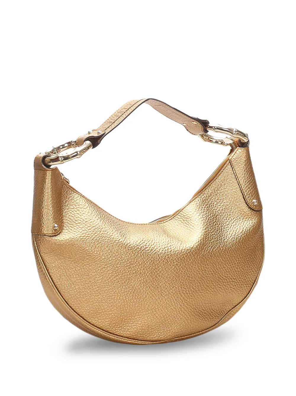 фото Gucci pre-owned сумка-тоут bamboo с эффектом металлик